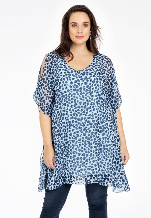 Yoek Tuniek vierkant PLUMETI | Blauw | Maat 58/60