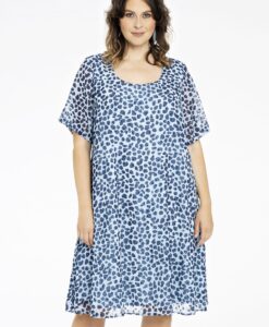 Yoek Jurk PLUMETI | Blauw | Maat 54/56