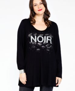 Yoek Tuniek flare noir ORGANIC | Zwart | Maat 54/56