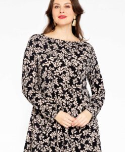 Yoek Tuniek flare boothals EMILY | Zwart | Maat 58/60