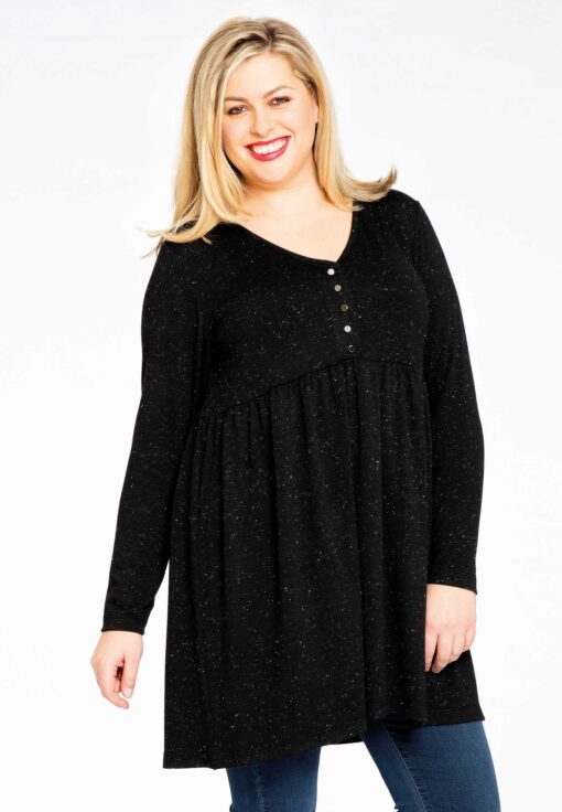 Yoek Tuniek met knopen SILVER CRUSH | Zwart | Maat 58/60