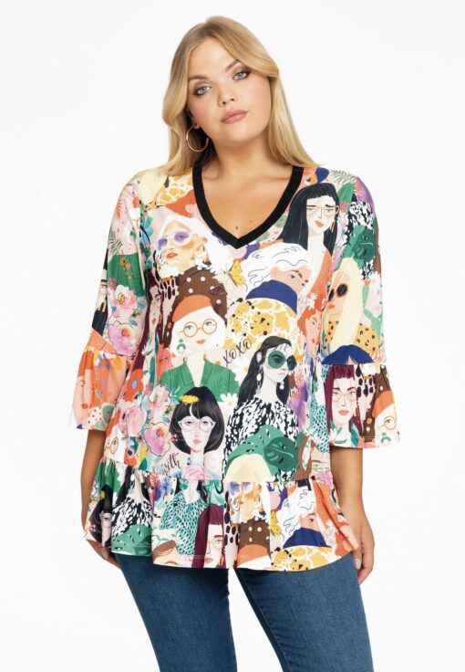 Yoek Tuniek met ruches GIRLS | Multi | Maat 54/56