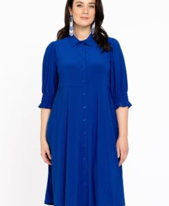 Yoek Jurk met knopen | Indigo | Maat 38/40