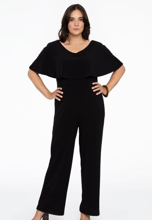Yoek Jumpsuit | Zwart | Maat 46/48
