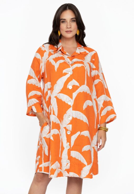 Yoek Blouse-jas PALM TREE | Oranje | Maat 38/40