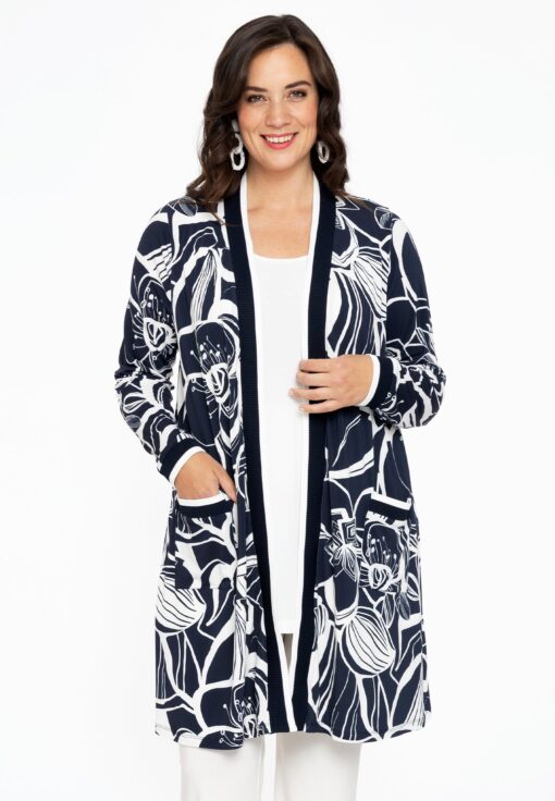 Yoek Cardigan SKETCH | Blauw | Maat 46/48