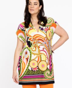 Yoek Tunic wide | Oranje | Maat 46/48