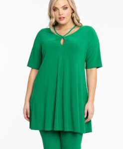 Yoek Tuniek met hals detail | Groen | Maat 54/56