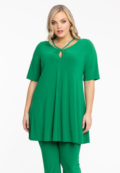 Yoek Tuniek met hals detail | Groen | Maat 54/56