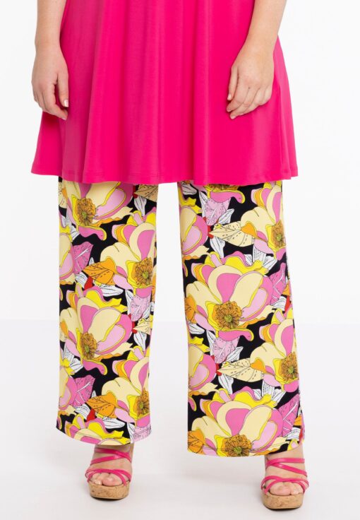 Yoek Broek wide leg | Zwart | Maat 54/56
