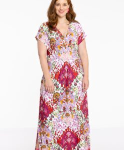 Yoek Jurk met overslag | Rood | Maat 38/40