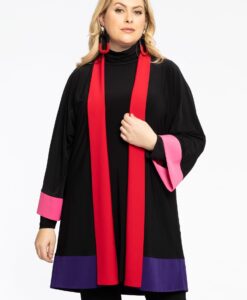 Yoek Kimono Colourblocking | Zwart | Maat 58/60
