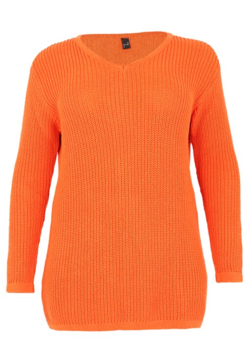 Yoek Pullover V-neck KNIT ECO | Oranje | Maat 42/44