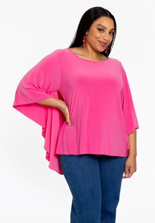 Yoek Tuniek met cape | Roze | Maat 50/52