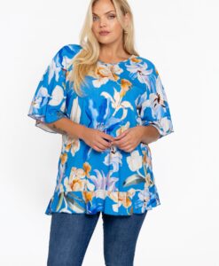 Yoek Tuniek met ruches BAROQUE | Licht Blauw | Maat 50/52