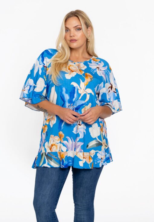 Yoek Tuniek met ruches BAROQUE | Licht Blauw | Maat 50/52