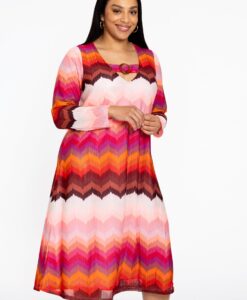 Yoek Jurk ajour PINKY | Roze | Maat 42/44
