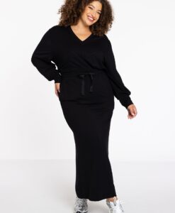 Yoek Maxi-rok LOUNGE | Zwart | Maat 42/44