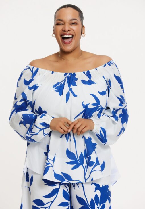 Yoek Top FIORELLINA | Indigo | Maat 46/48