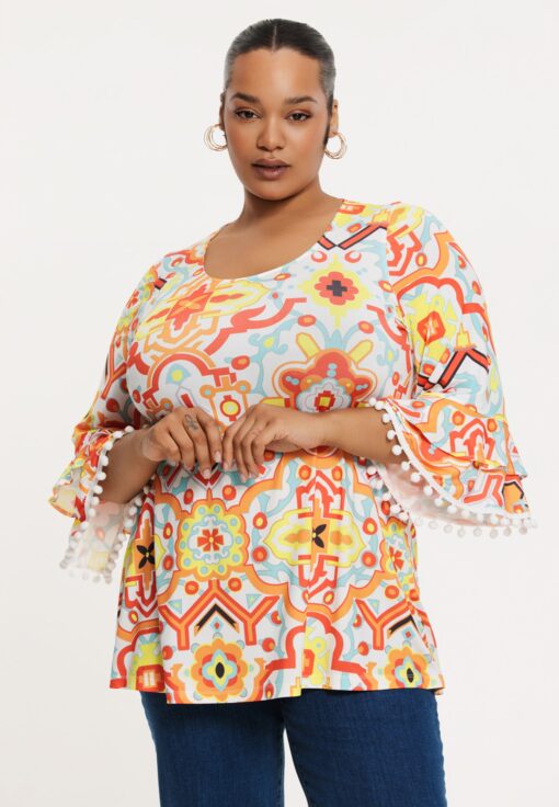 Yoek Tuniek flare MOSAIQUE | Multi | Maat 38/40