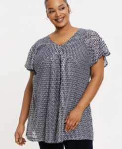 Yoek Tunic wide bottom RODI | Blauw | Maat 42/44