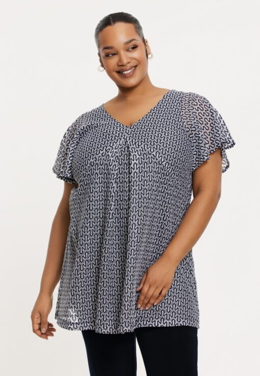 Yoek Tunic wide bottom RODI | Blauw | Maat 42/44