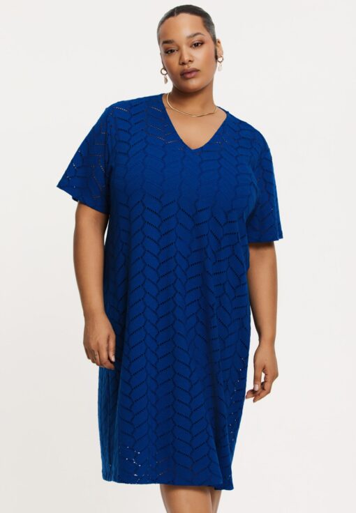 Yoek Dress short sleeve MARE | Indigo | Maat 38/40