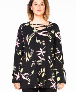Yoek Tuniek flare bandjes TULIP | Zwart | Maat XL