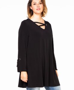 Yoek Tuniek wide bot koordjes | Zwart | Maat XL