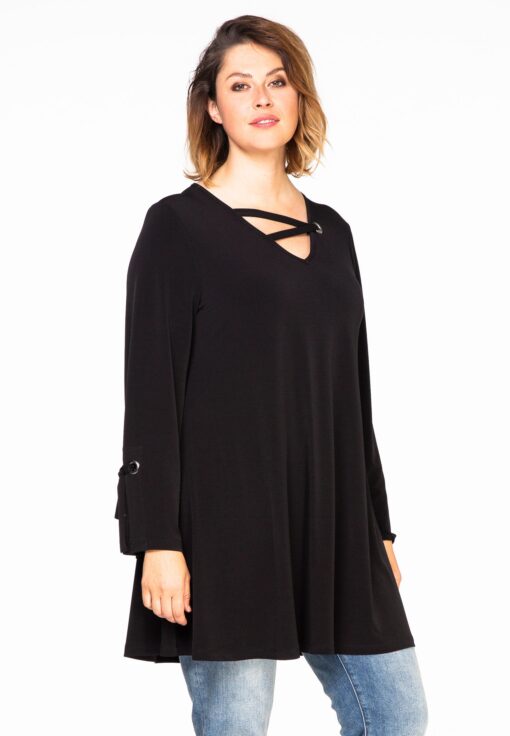 Yoek Tuniek wide bot koordjes | Zwart | Maat XL