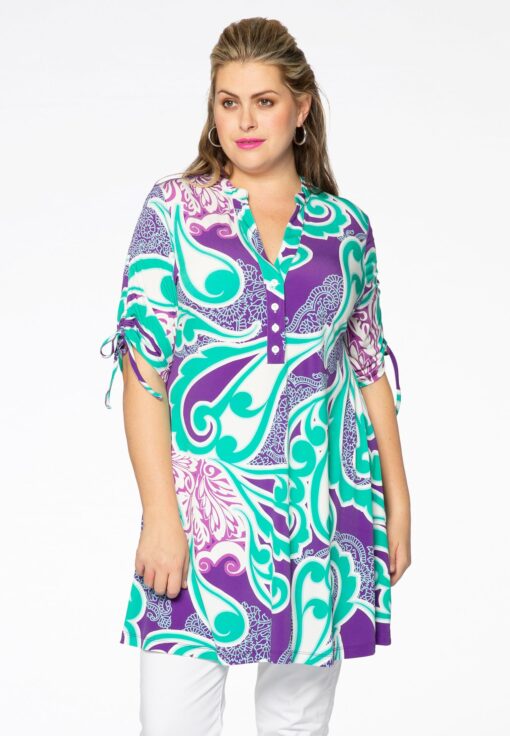 Yoek Tunic wide bottom | Paars | Maat 42/44