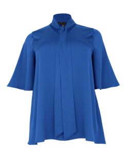 Yoek Tuniek flare SATINI | Indigo | Maat 38/40