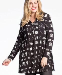 Yoek Tuniek ACCESSORY wide bottom | Zwart | Maat 42/44