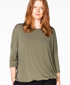 Yoek Tunic wide balloon | Groen | Maat 38