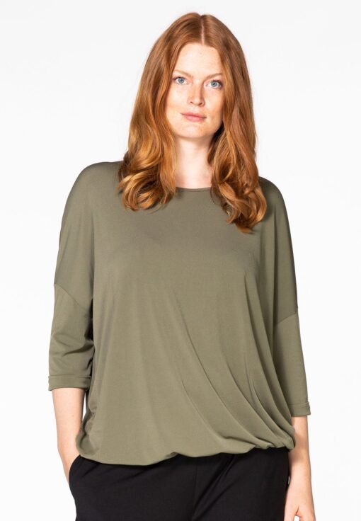 Yoek Tunic wide balloon | Groen | Maat 38