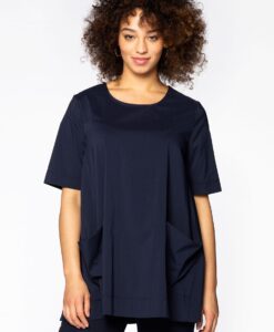 Yoek Tuniek met zakken popeline | Blauw | Maat 38/40