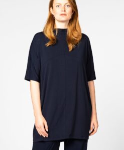 Yoek Tunic waist seam | Blauw | Maat 50/52