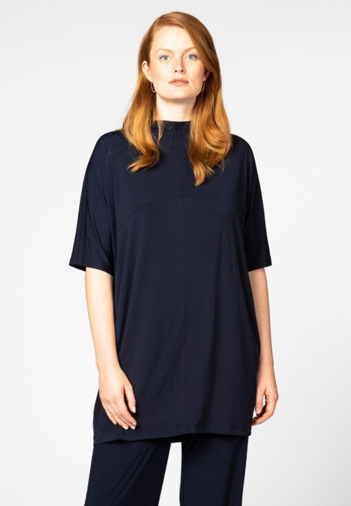 Yoek Tunic waist seam | Blauw | Maat 50/52