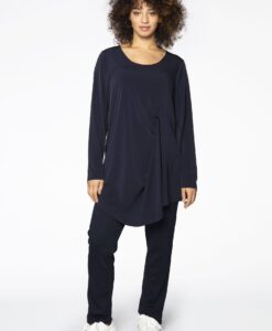 Yoek Tregging pintuck | Blauw | Maat 50/52