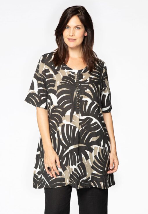 Yoek Tunic PINTO | Zwart | Maat 42/44