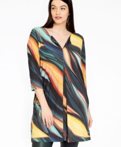 Yoek Tuniek met plooi | Zwart | Maat 38/40