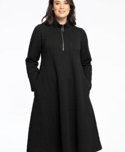 Yoek Jurk met rits | Zwart | Maat 38/40