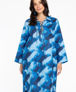 Yoek Jurk met koordjes | Blauw | Maat 42/44