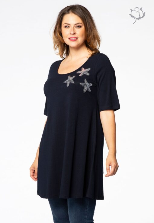 Yoek Tuniek wide bottom ORGANIC | Blauw | Maat 42/44