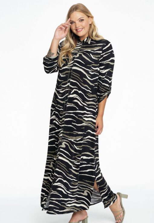 Yoek Blouse-jurk SERENGETI | Zwart | Maat 38/40