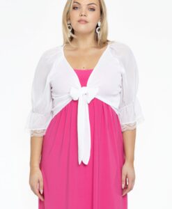 Yoek Bolero met kant | Wit | Maat 38/40