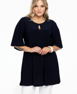 Yoek Tuniek wide bottom cirkelmouw | Blauw | Maat 42/44