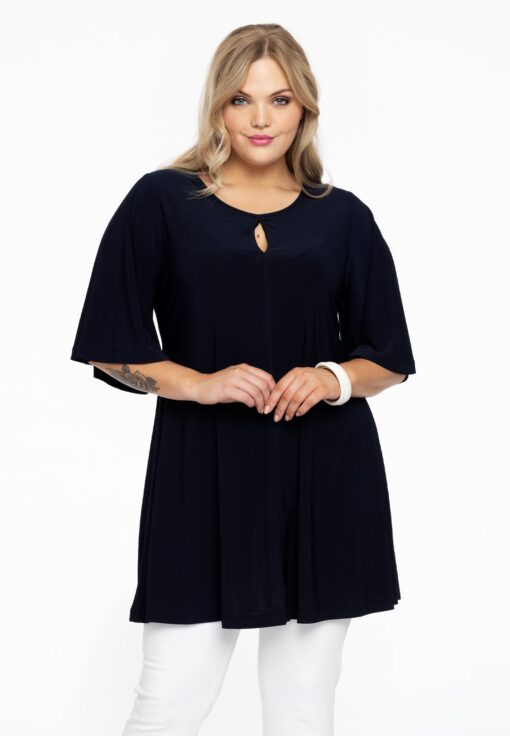 Yoek Tuniek wide bottom cirkelmouw | Blauw | Maat 42/44
