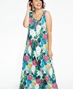 Yoek Maxi-jurk PINEAPPLE | Licht Blauw | Maat 46/48