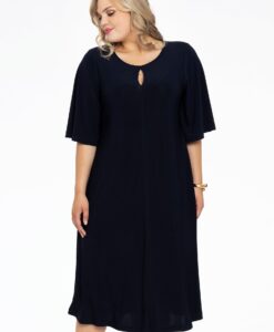 Yoek Jurk A-lijn cirkelmouw | Blauw | Maat 42/44